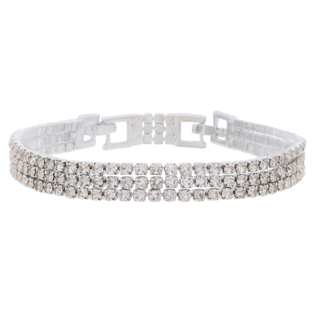 Jane Marie 18K Plated 3 Strand Mini Cubic Zirconia Bracelet JM6629B