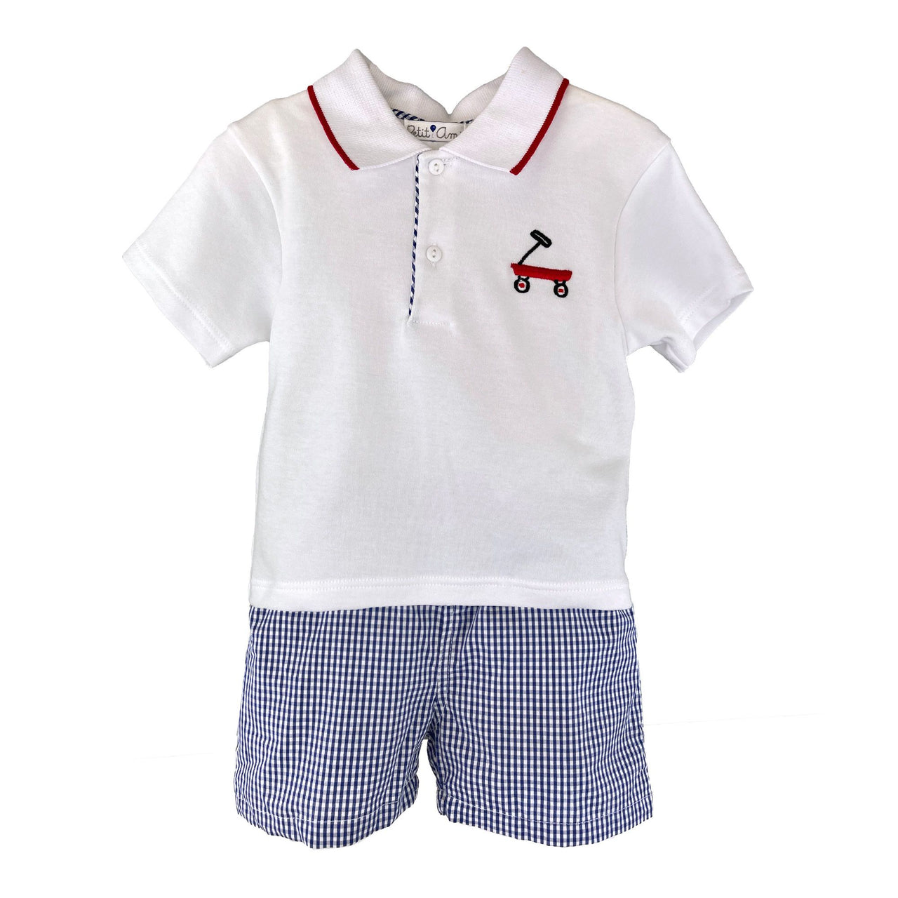 Petit Ami Shirt/Shorts W/Americana Emb 4636 5102