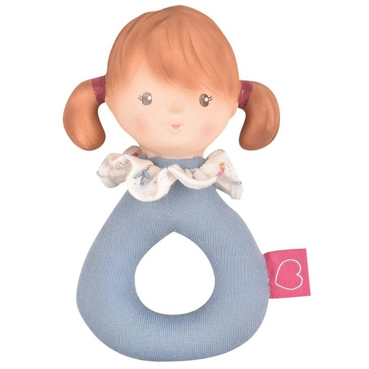Tikiri Teeny Doll Organic Rattle w/ Natural Rubber Head