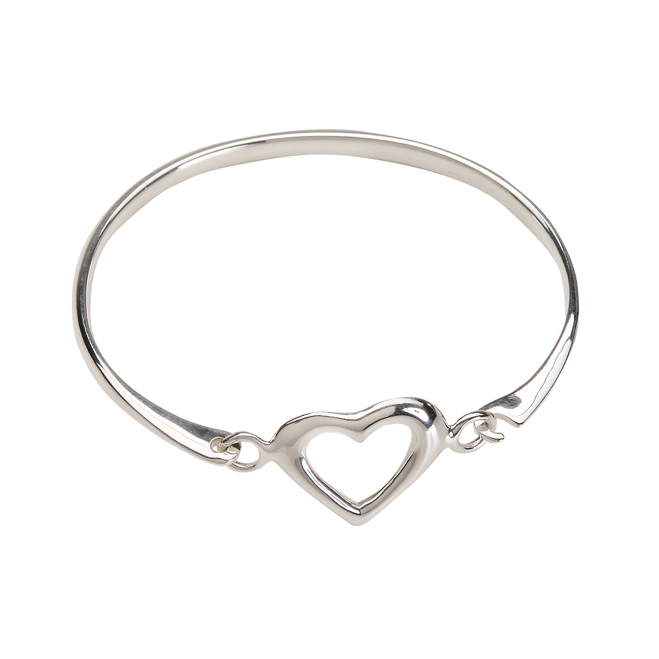 Cherished Moments Sterling Silver Heart Bangle Bracelet