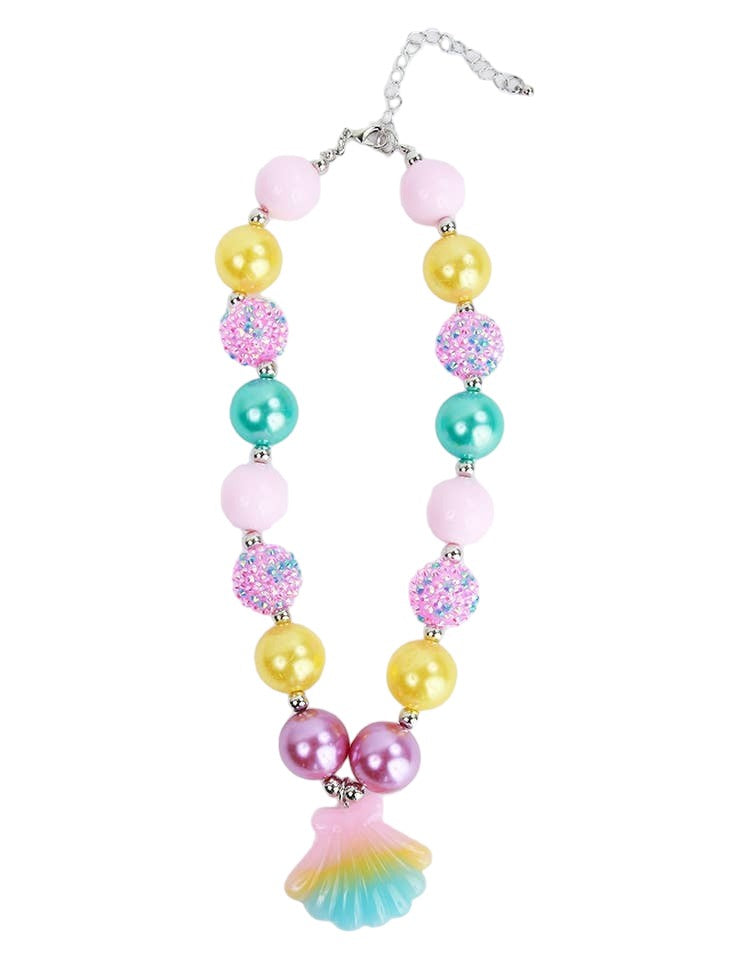 Sparkle Sisters Chunky Mermaid Shell Necklace