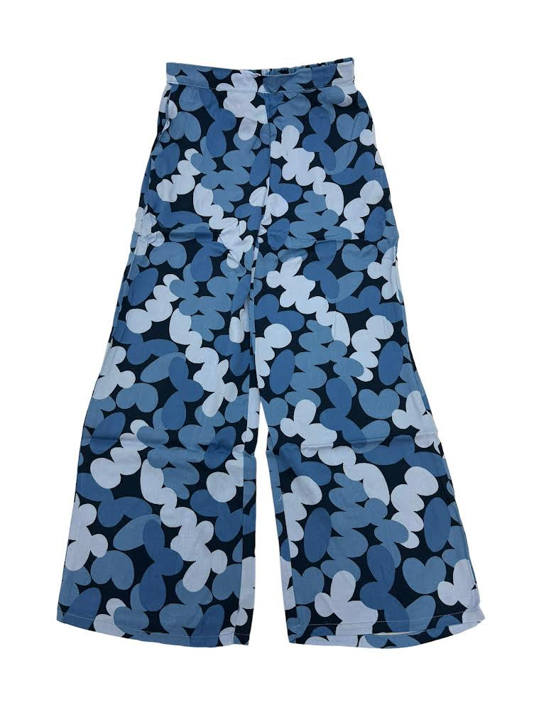Fantastica Unisex Long Pants W/Blue Abstract Print 11484 5009
