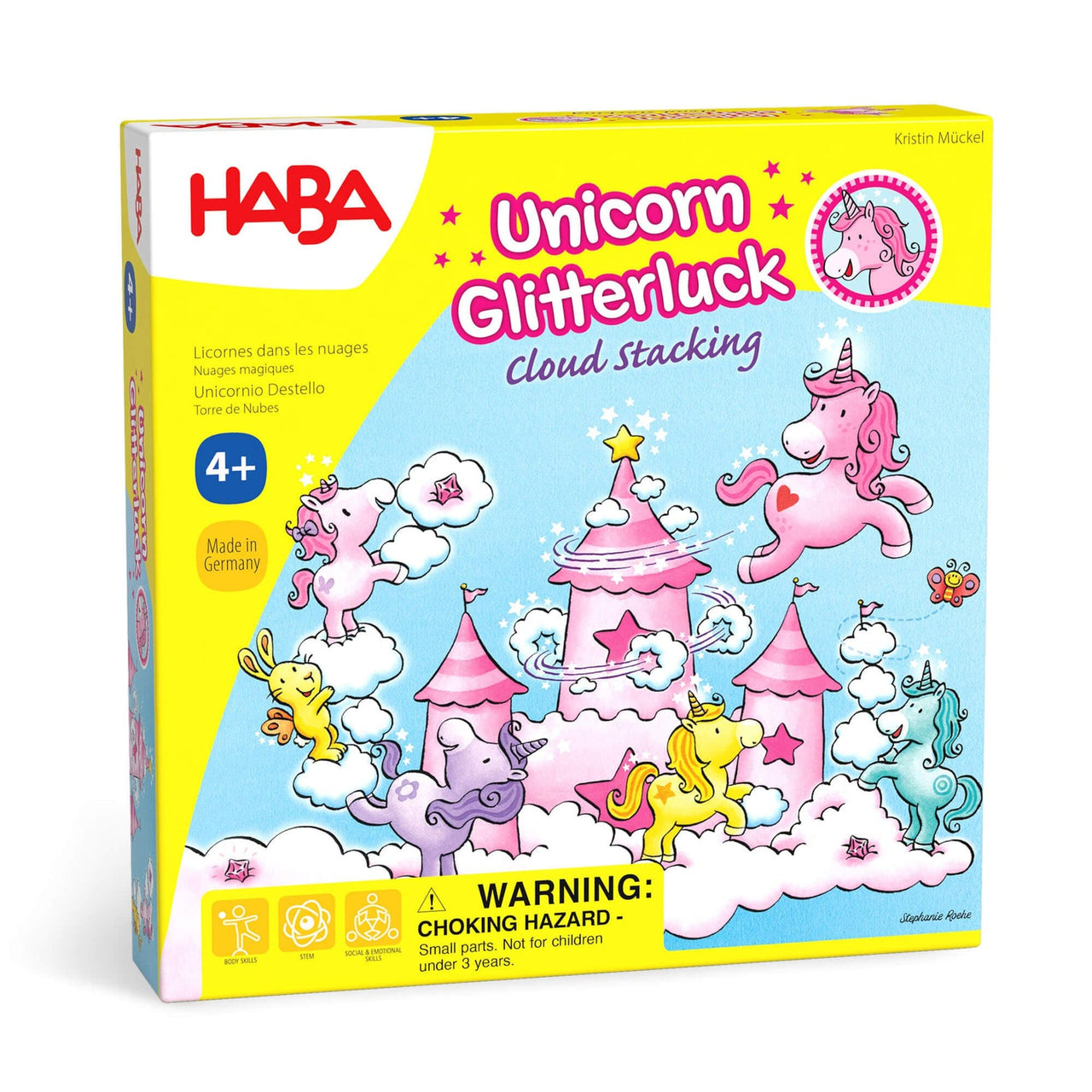 Haba Unicorn Glitterluck - Cloud Stacking Game