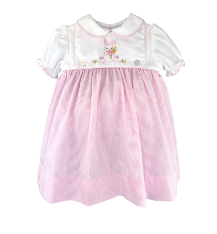 Petit Ami Bunny Emb Dress/Bloomer W/Removable Bib 2155/3155 5012