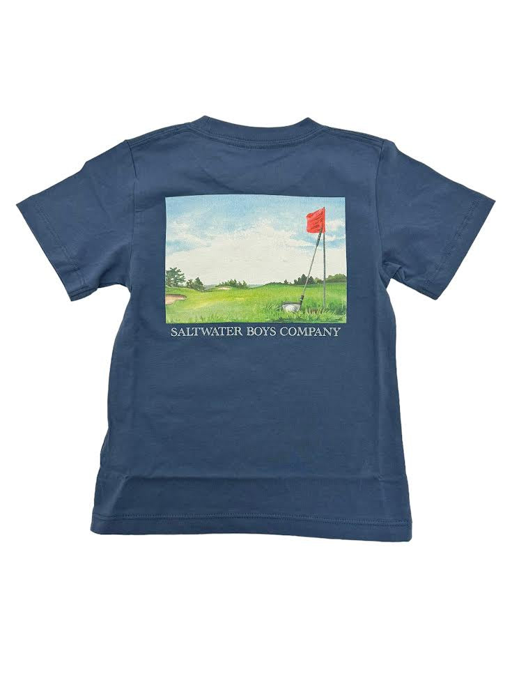 Saltwater Boys Golf SS Pocket Tee Navy 2051 5101
