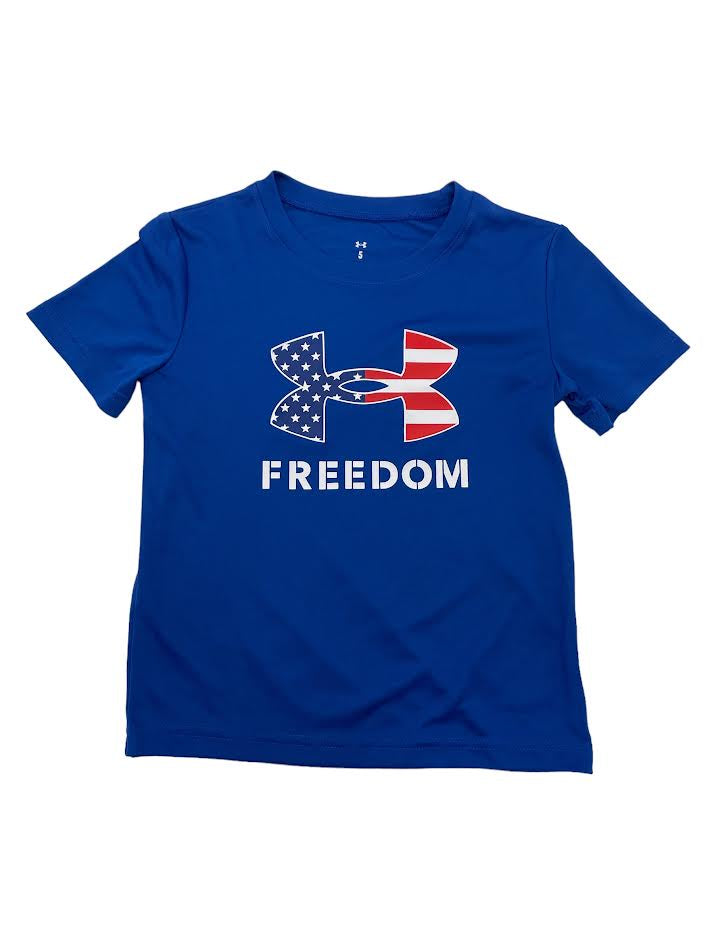Under Armour Royal SS UA Freedom Core Tee 5005
