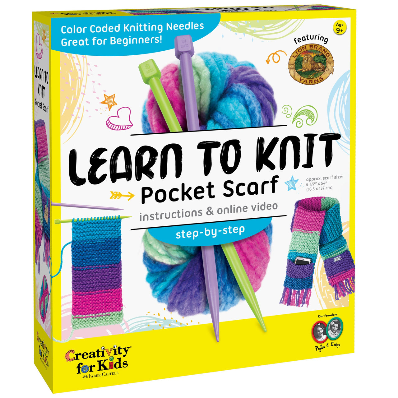 Creativity Learn to Knit Pocket Scarf