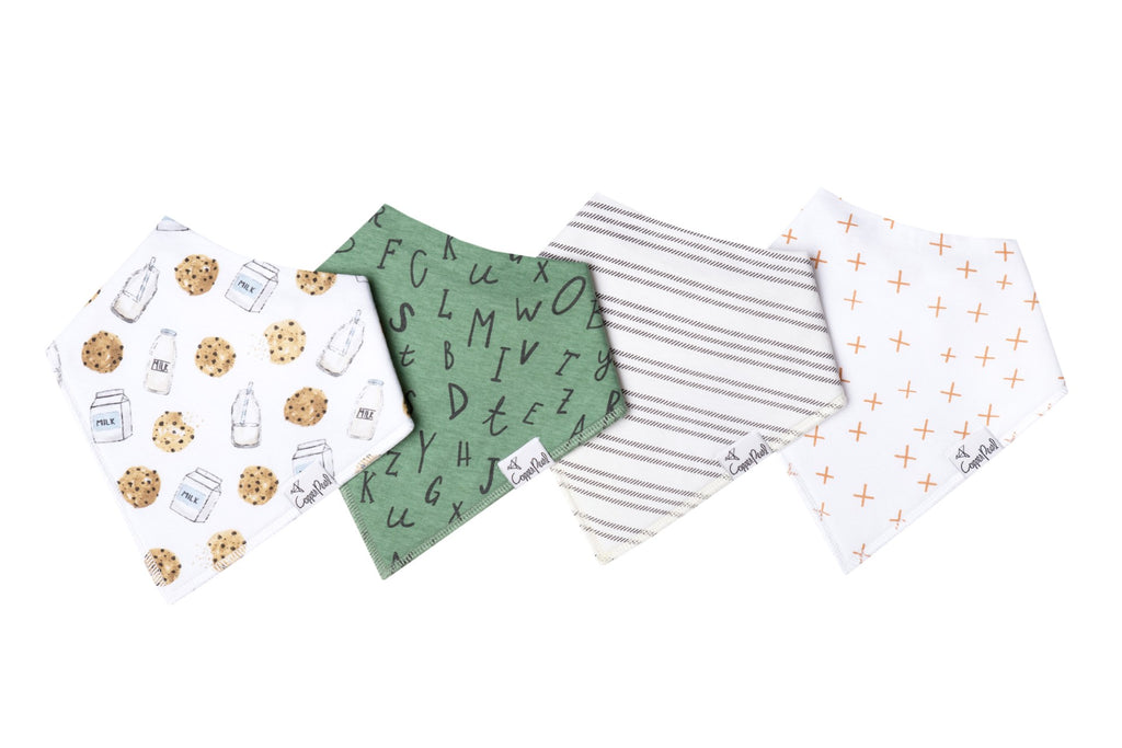 Copper Pearl Bandana Bib 4 Piece Set