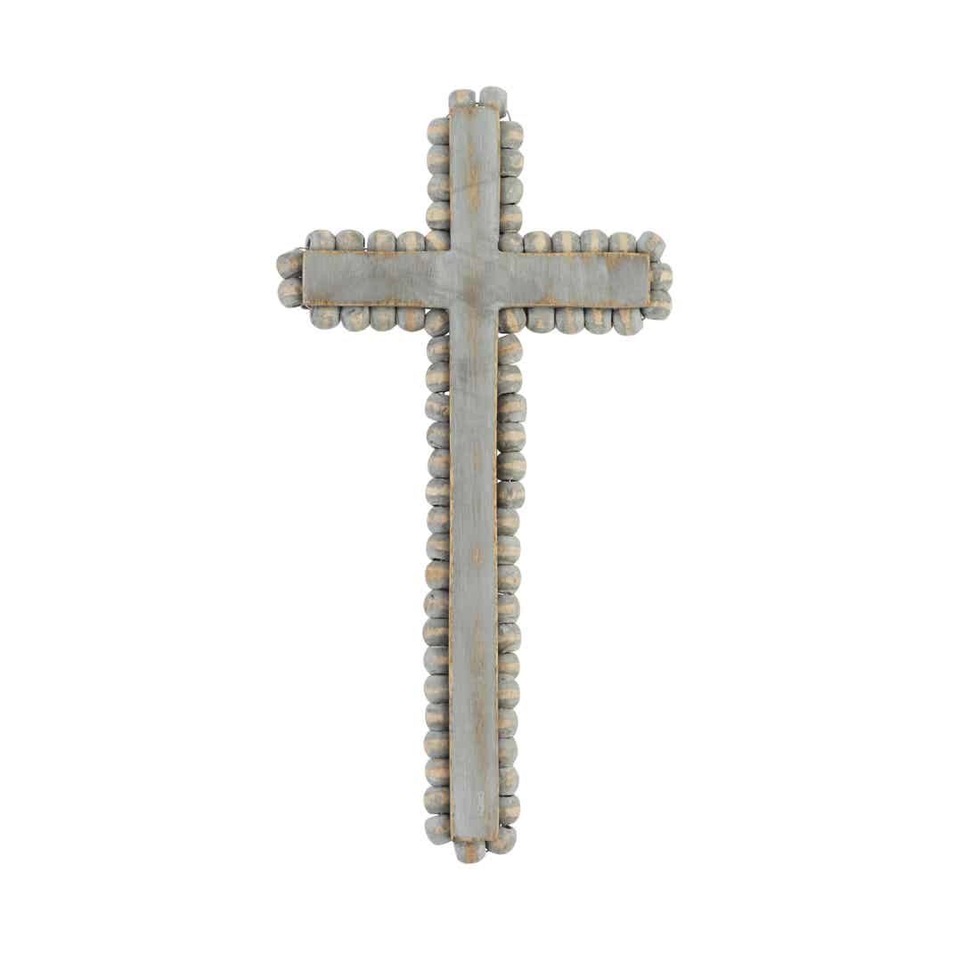 Mud Pie Beaded Wood Cross