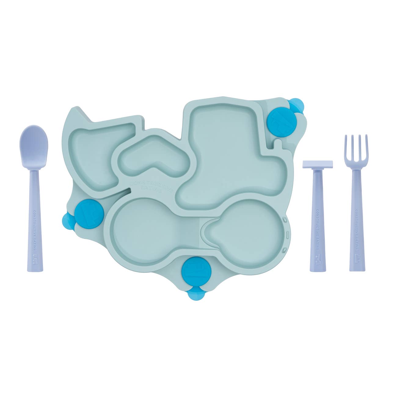 Constructive Eating Truck Training Plate w/ Utensils
