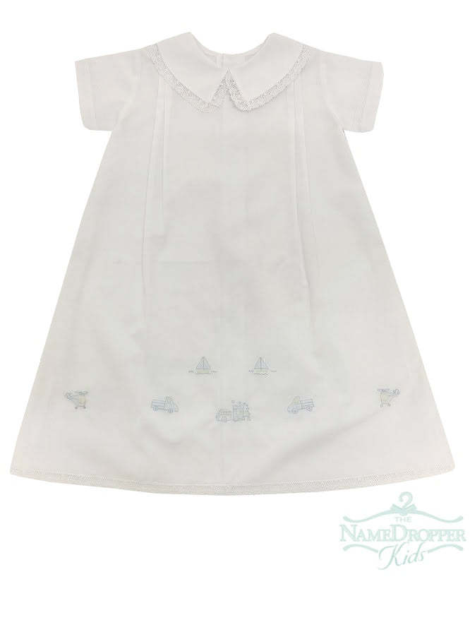 Auraluz Long Daygown White/Blue Transport 3020BWBTASS