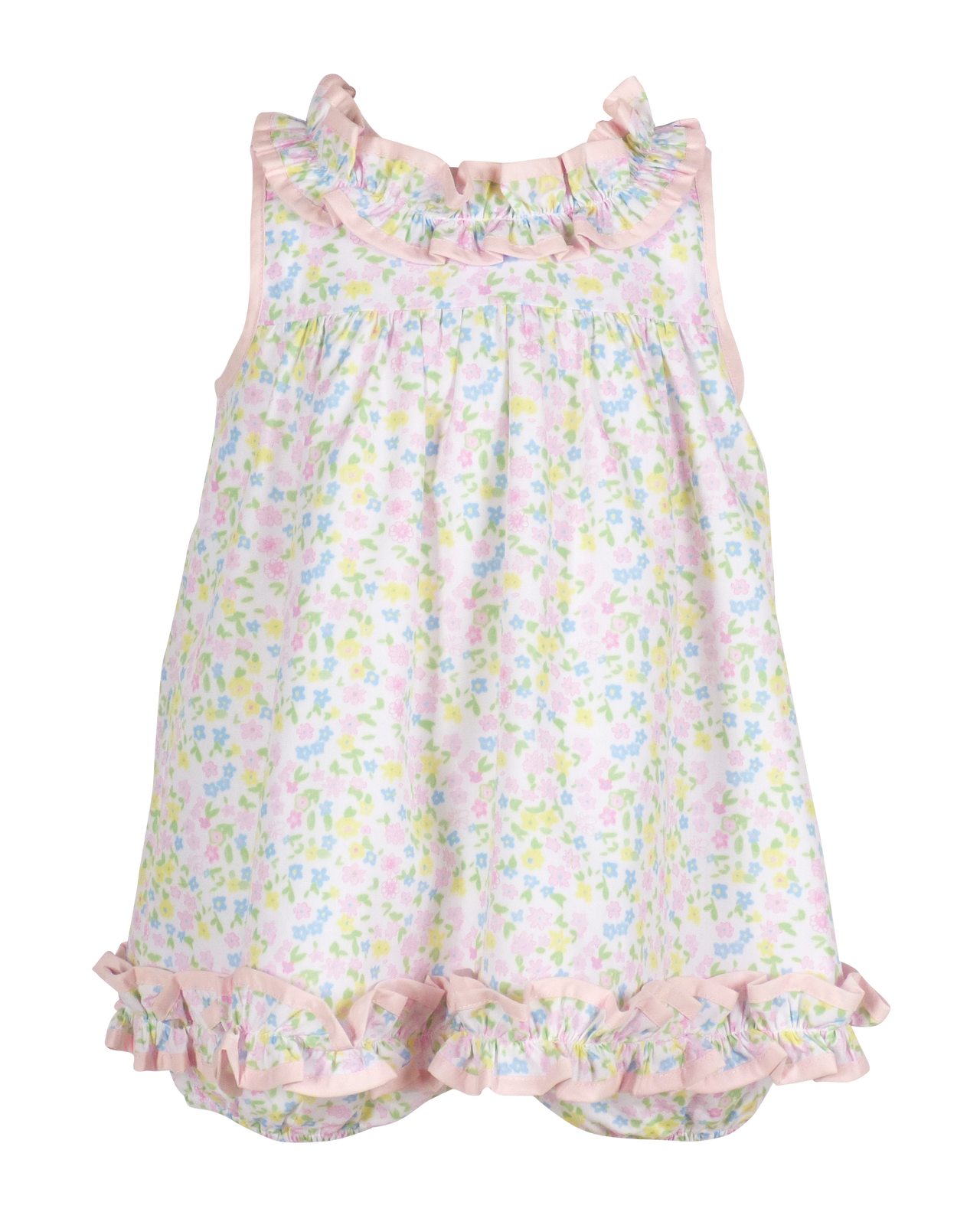 The Yellow Lamb Spring Meadow Ruffle Dress W/Bloomers 5101