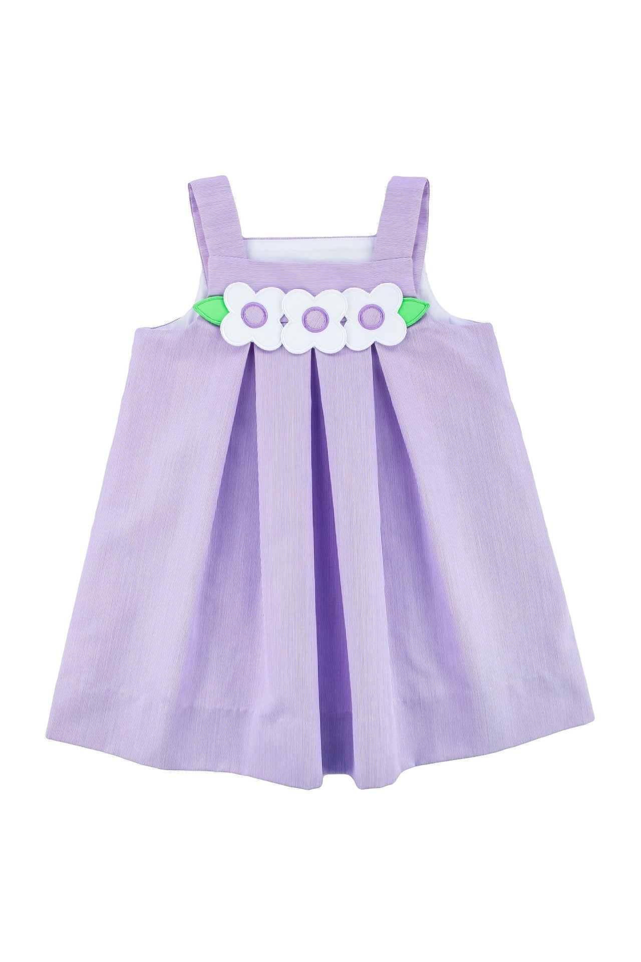 Florence Eiseman Pincord Dress W/ Flowers Purple/White C5212 5012