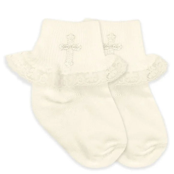 Jefferies Smooth Toe Christening Turn Cuff Socks