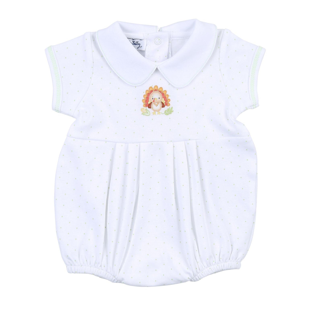 Magnolia Baby Giving Thanks Emb Collared S/S Boy Bubble CE 4297-271 5008