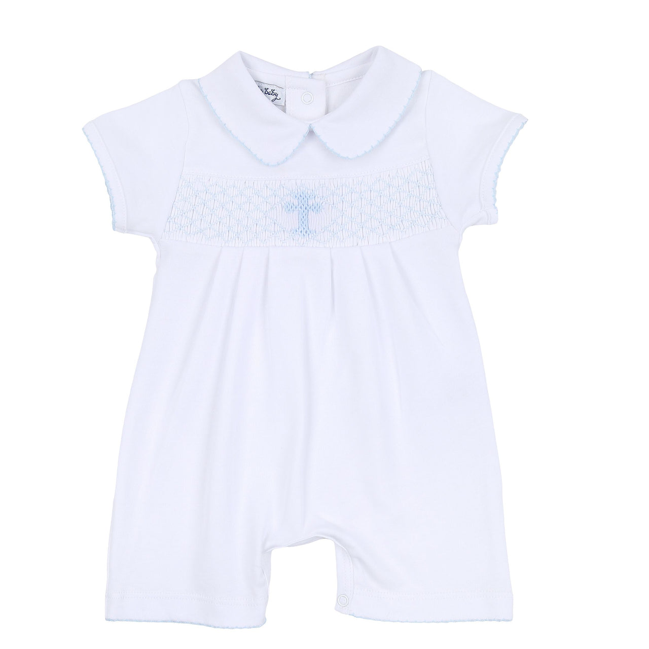 Magnolia Baby Smocked Collared Short Playsuit Blessed Spring 241312-965 5102