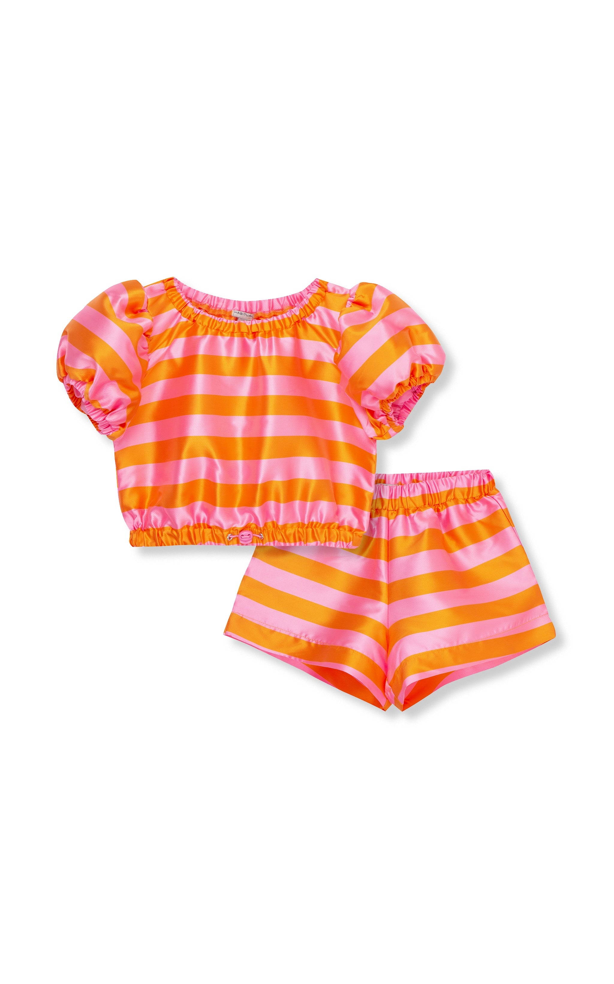 Habitual Parachute Short Set Stripe Orange/Pink CGO06274S 5102