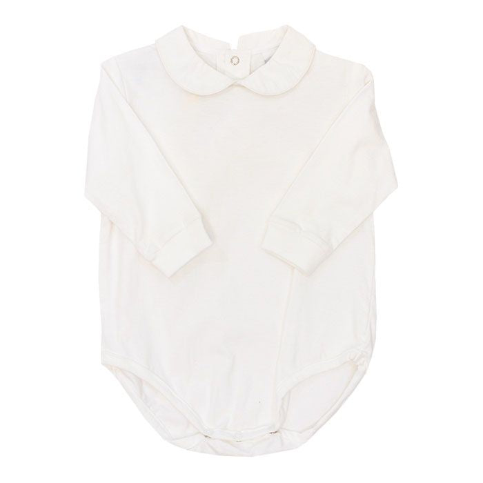 Bailey Boys White Knit White Trim Onesie L/S 201-KOBL/KOGL 5008