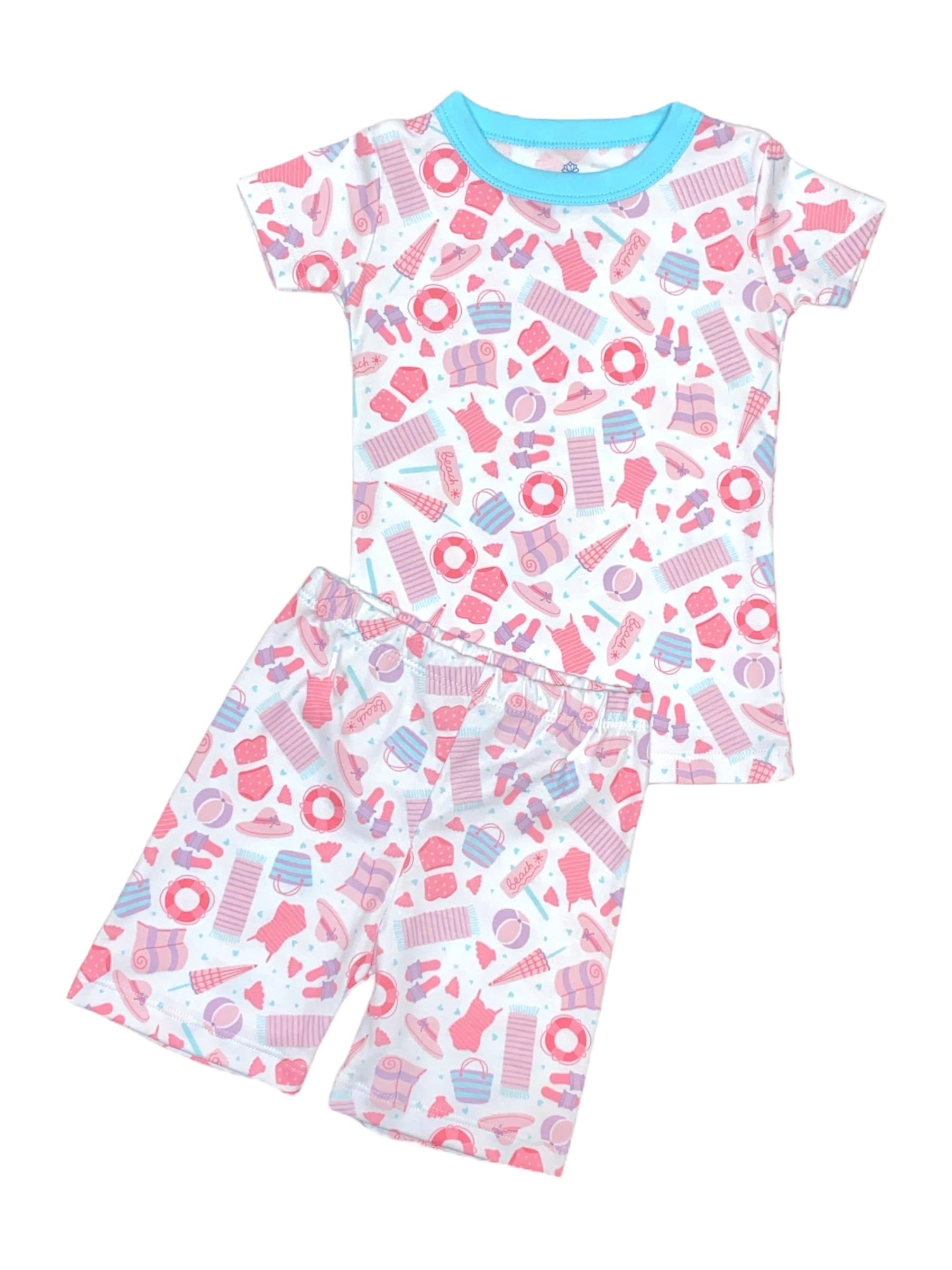 Magnolia Baby Beach Baby Short Pajama Pink 5541-SP-PK 5203
