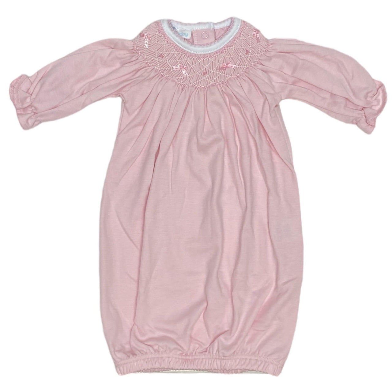 Magnolia Baby Amelia's Classics Solid Bishop L/S Gown Pink 2060-318 5205