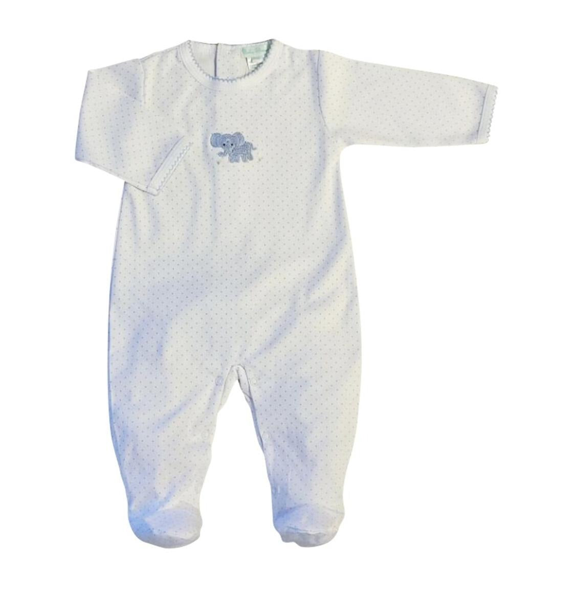 Baby Threads Elephant Collection Pima Cotton Baby Footie 5206