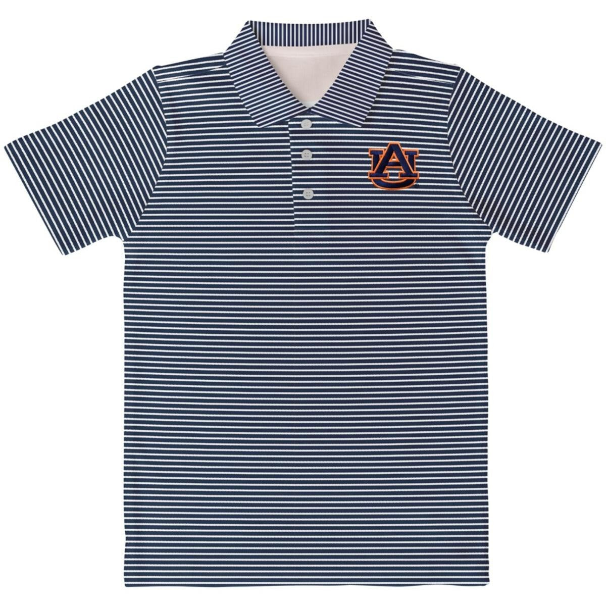 Vive La Fete Stripe Polo Auburn University Tigers Embroidered Navy Stripes Short Sleeve Polo Box Shirt NAU1_TPPL15 5205