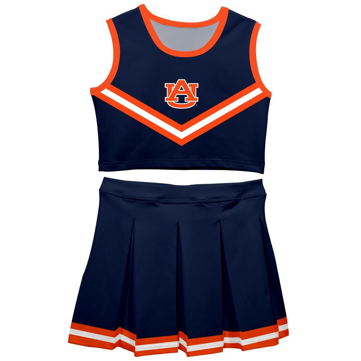 Vive La Fete Auburn University Tigers Game Day Blue Sleeveless Cheerleader Set NAU1_DRCS147 5205