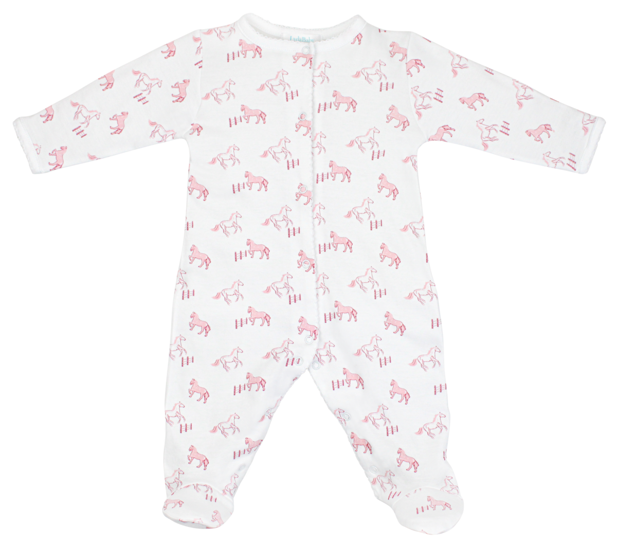 Lyda Baby Running Horses Print Footie 5101