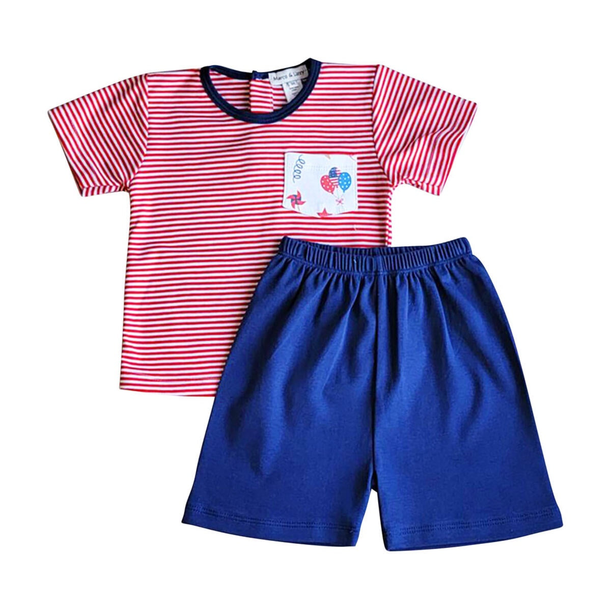 Marco & Lizzy 4th of July Print Shirt and Short Set IF0013S3 5104