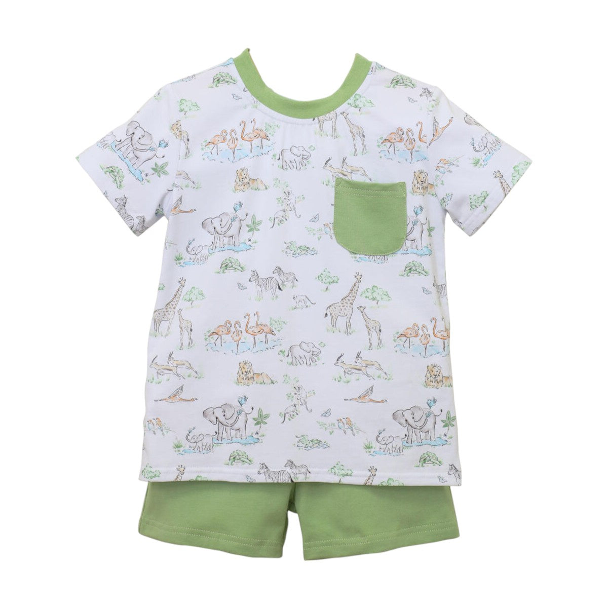 Trotter Street Kids Safari Animals Pocket Short Set TSK-01621 5107