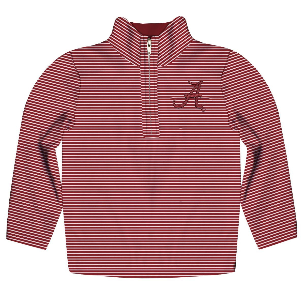 Vive La Fete Alabama Crimson Tide Embroidered Red Stripes Quarter Zip Pullover NALA1_STQP15 5205