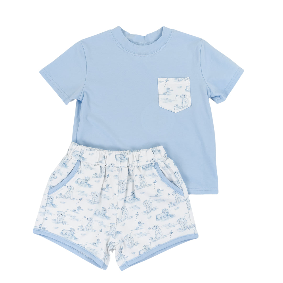 Cypress Row Snips & Snails Boys Play Pocket Short sSet 5201