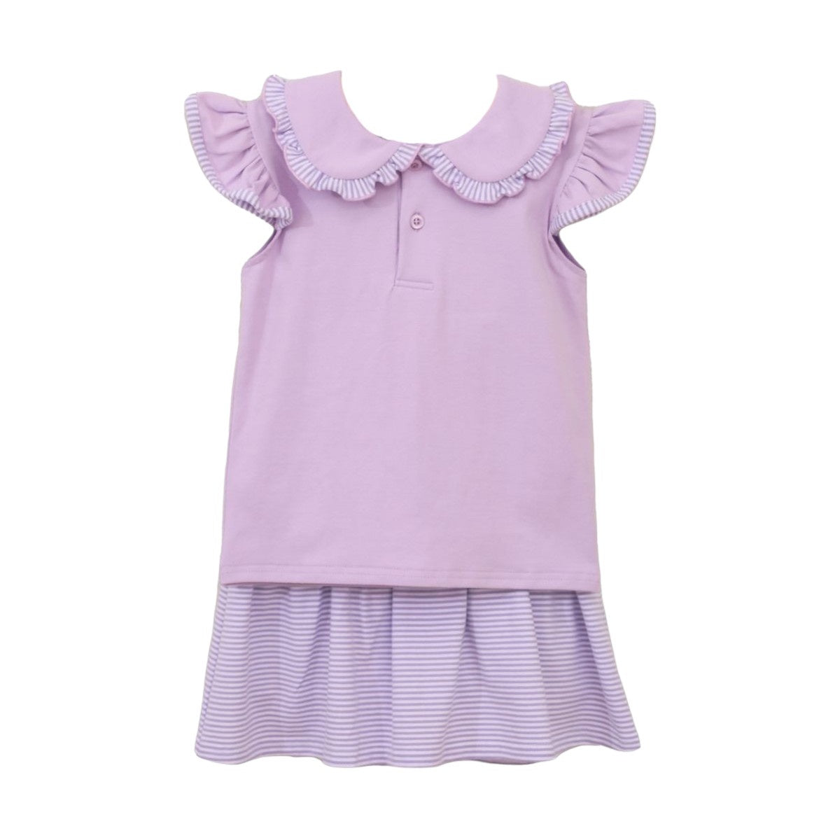 Trotter Street Kids Camilla Skort Set Lavender Stripe TSK-01813 5201