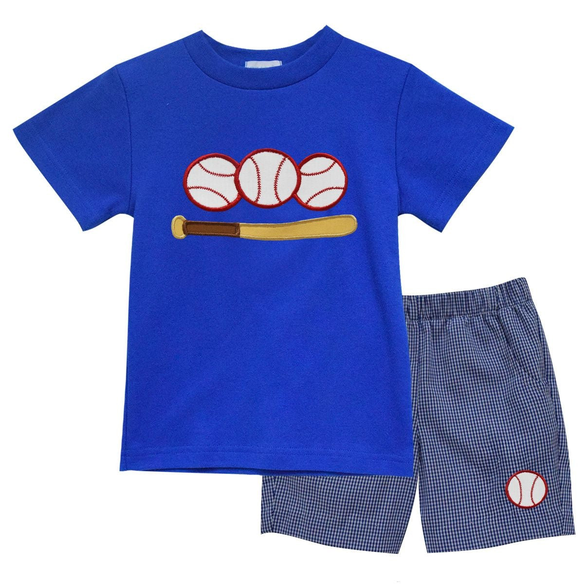 Vive La Fete Baseball App Royal Tee Shirt & Shorts Set 5201