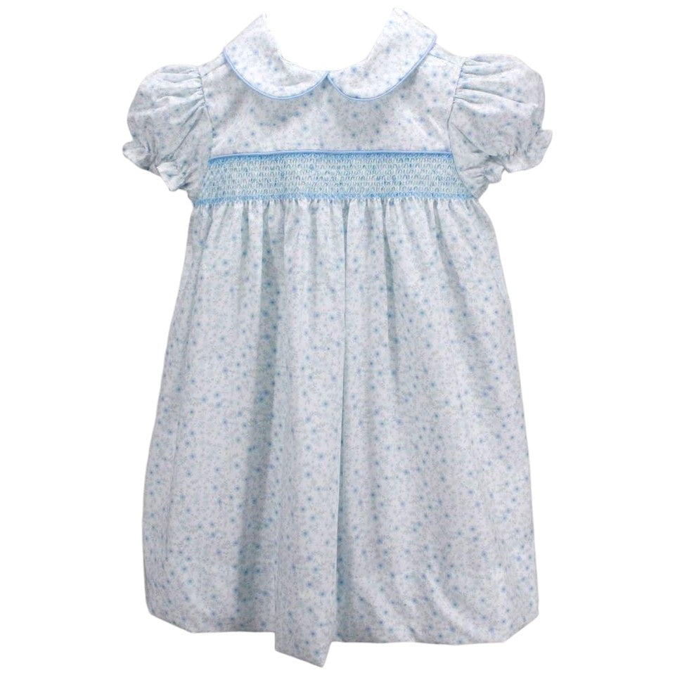 Baby Blessings Blue Flower Meadow Chloe Dress BB1253 5202