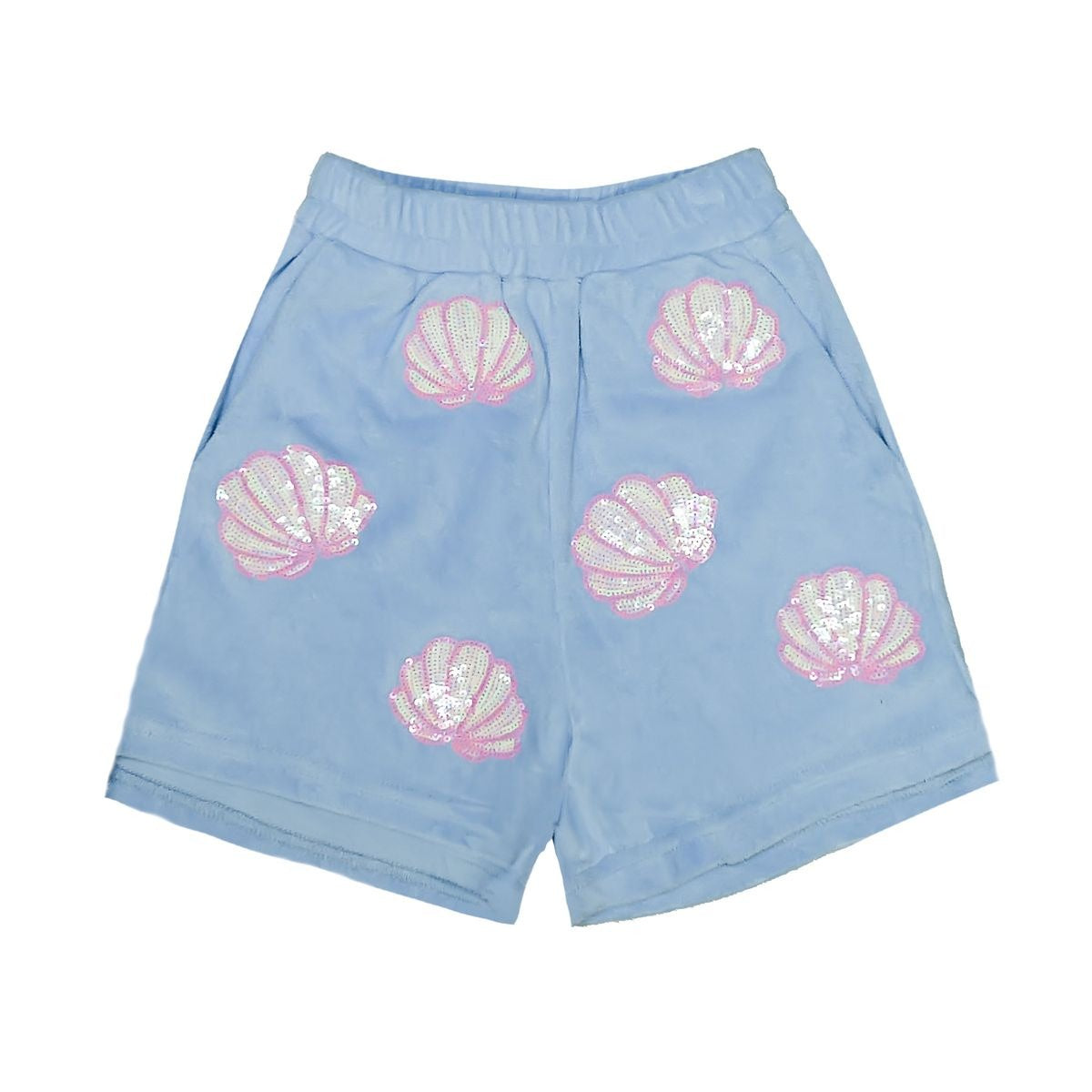 Belle Cher Light Blue Terry Cloth Sea Shell Shorts BC02396 5201