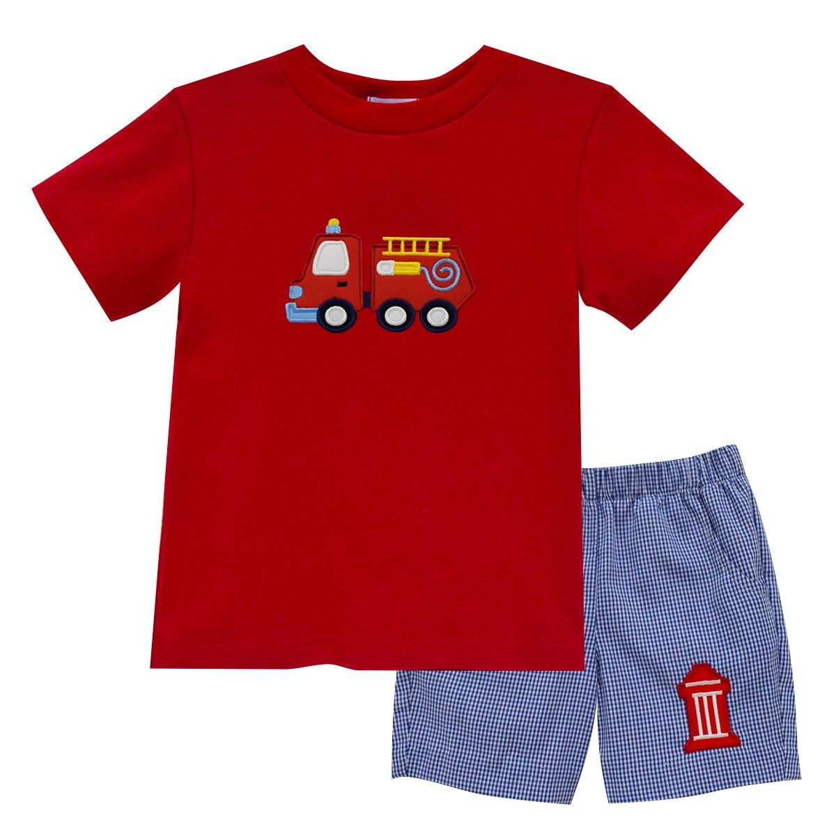 Vive La Fete Firetruck App Red Tee Shirt & Shorts Set 5201