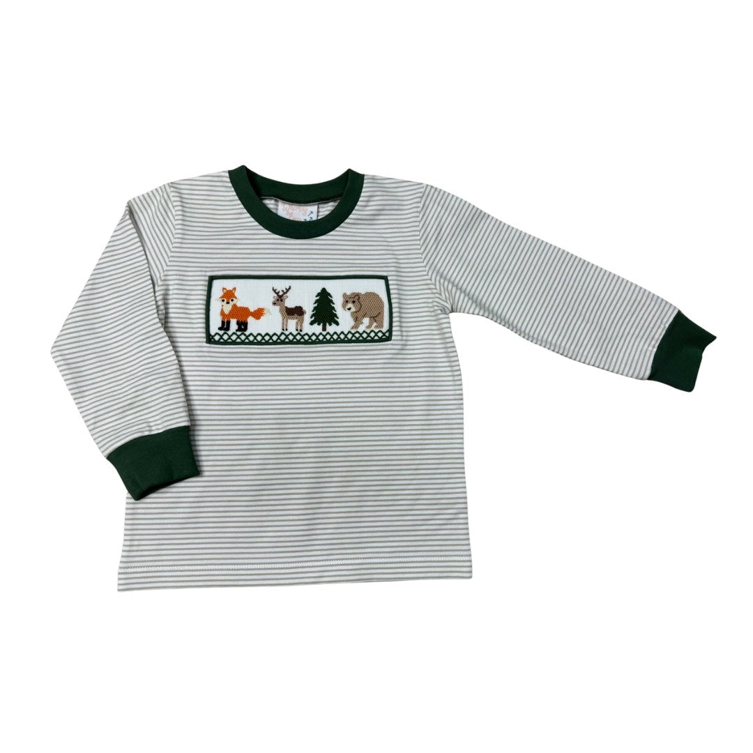 Whimsy Bay Forest Friends Smocked Long Sleeve Shirt WBF25-77 5207