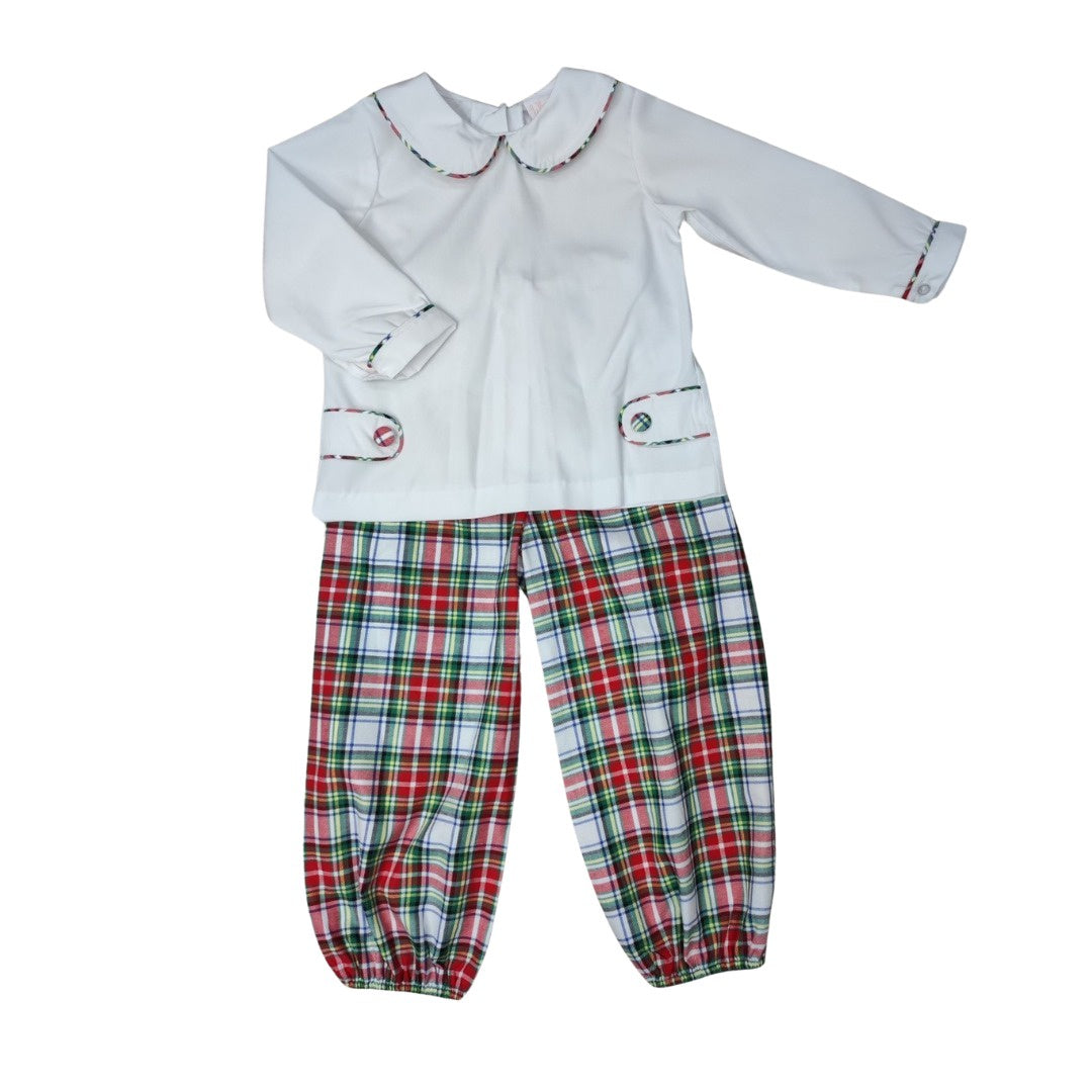 Whimsy Bay Christmas Plaid Bubble Pant Set WBF25-130 5207