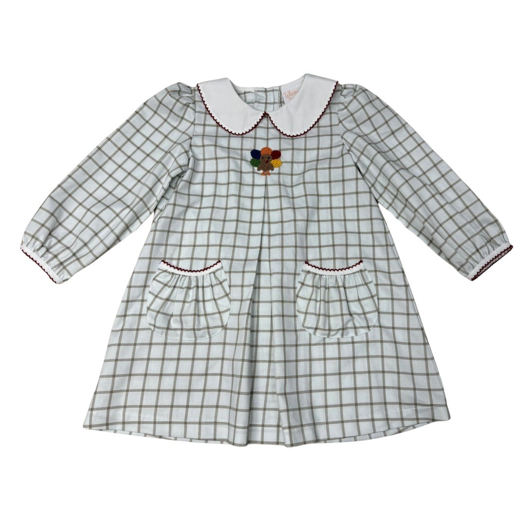 Whimsy Bay Turkey Time Pleat Collared Dress WBF25-57 5207