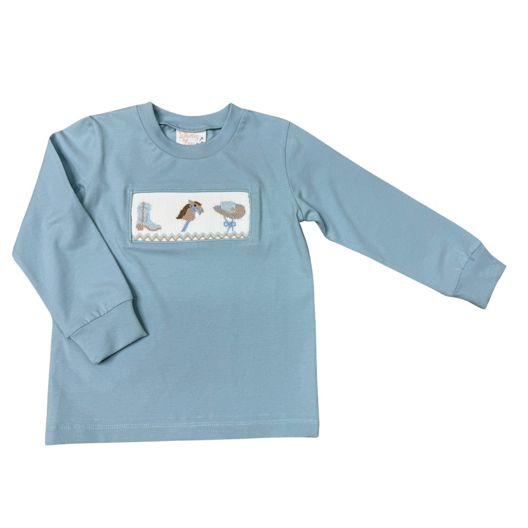 Whimsy Bay Little Cowboy Smocked Long Sleeve Shirt WBF25-94 5207