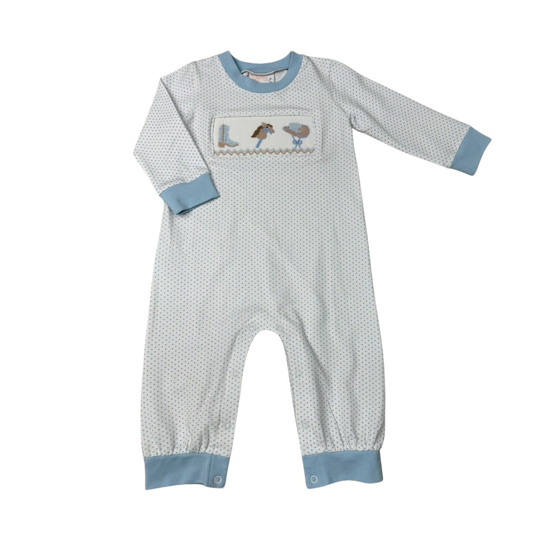 Whimsy Bay Little Cowboy Smocked Romper WBF25-93 5207