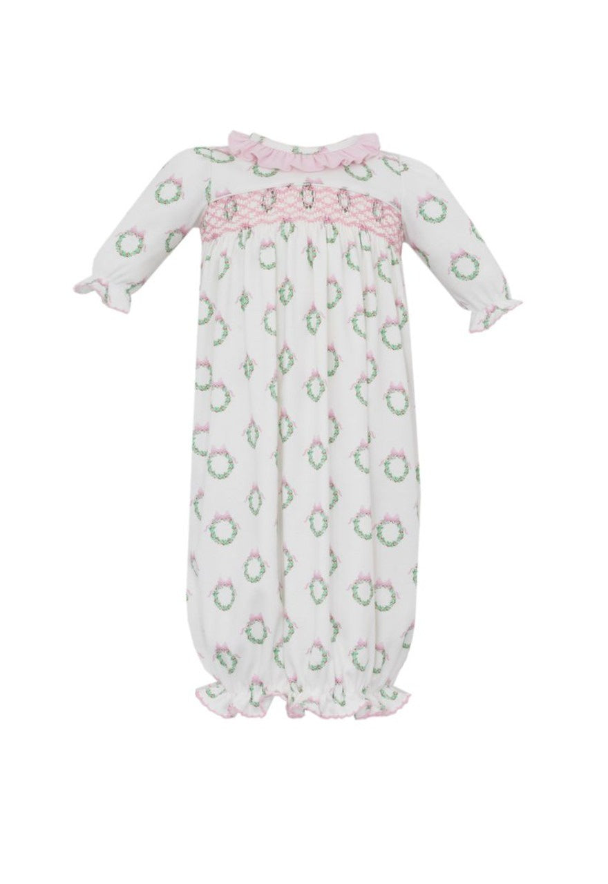 Petit Bebe Holiday Pink Wreath SAG 410SAG-MH25 5210
