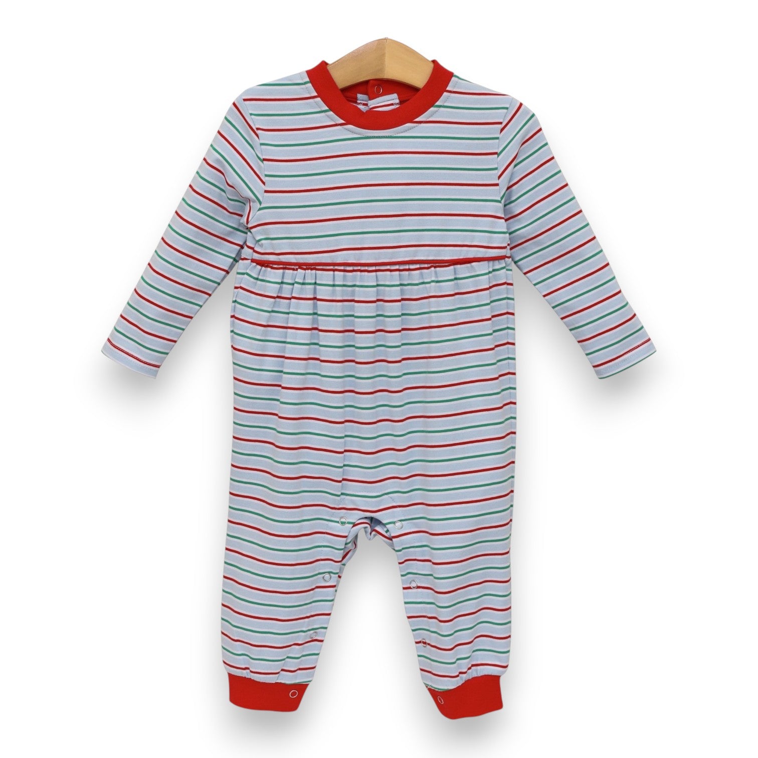 Trotter Street Kids Bennett Romper Merry & Bright Stripe TSK-02940 5308