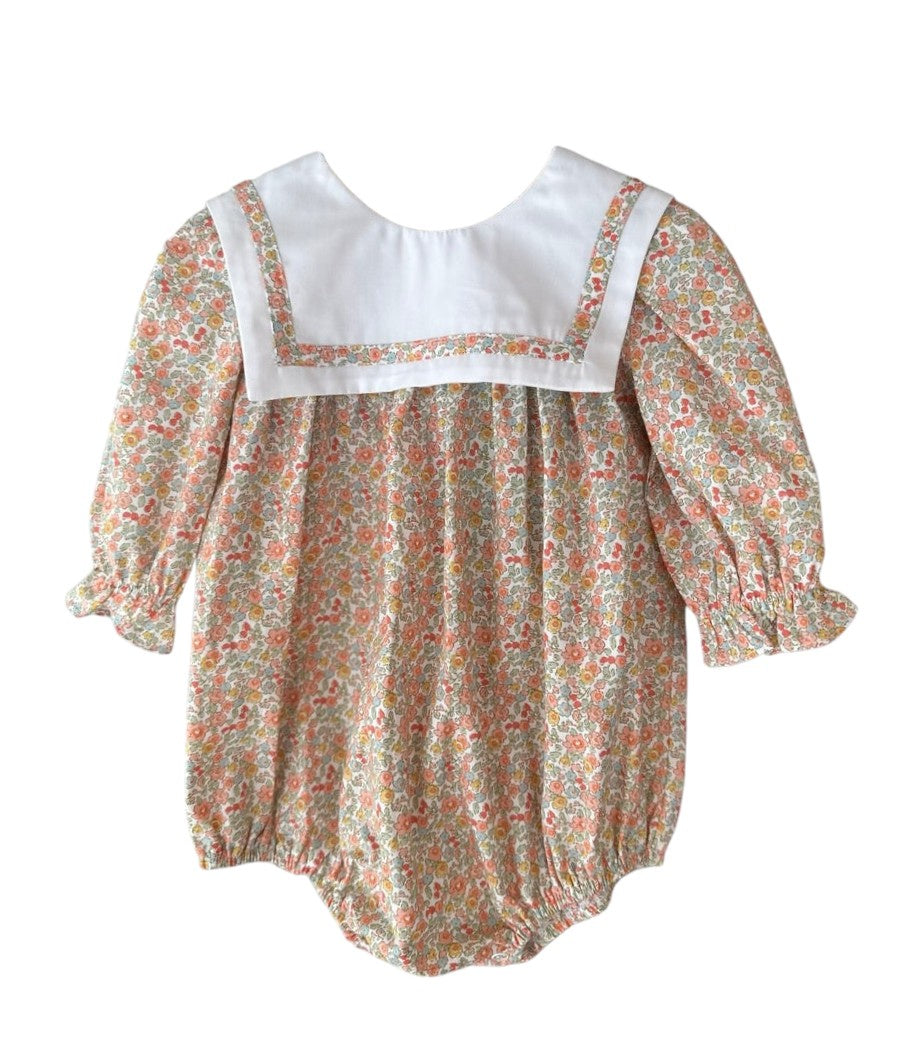 Sage & Lilly Peach Floral Collar Bubble 8506 5108