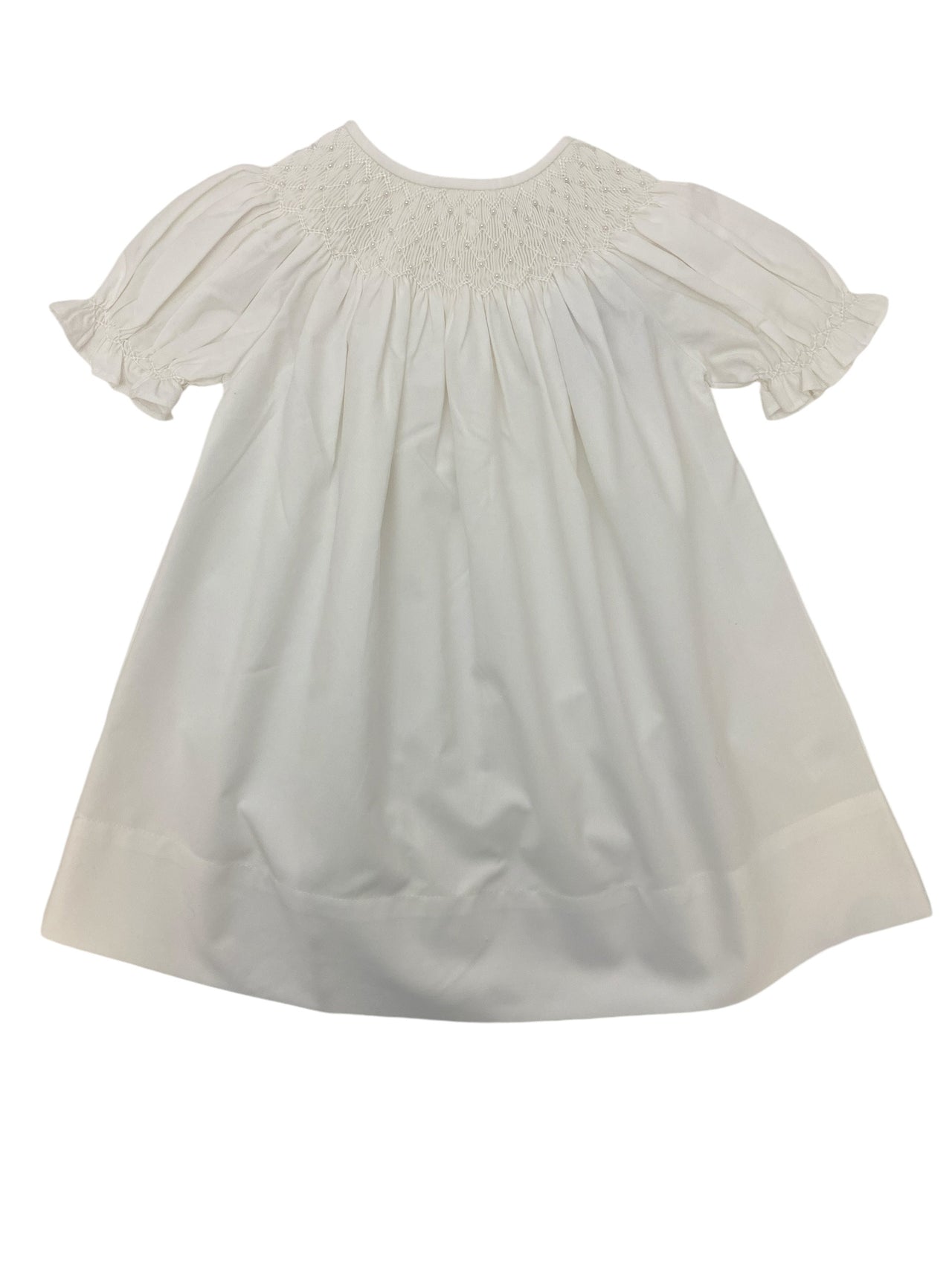 Sweet Dreams Catherine Pearl Smocked White Dress MT87 5108