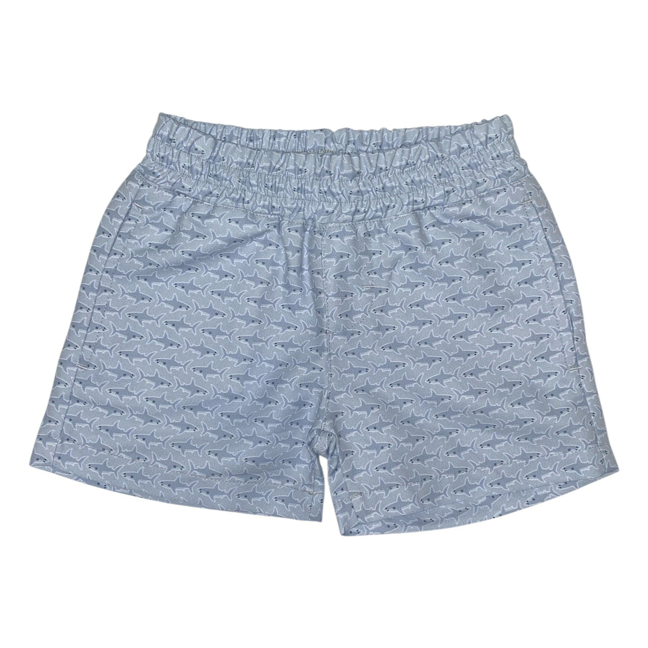 J. Bailey Printed Pull on Shorts Sharks on Grey 1025-SEASIDE 5202