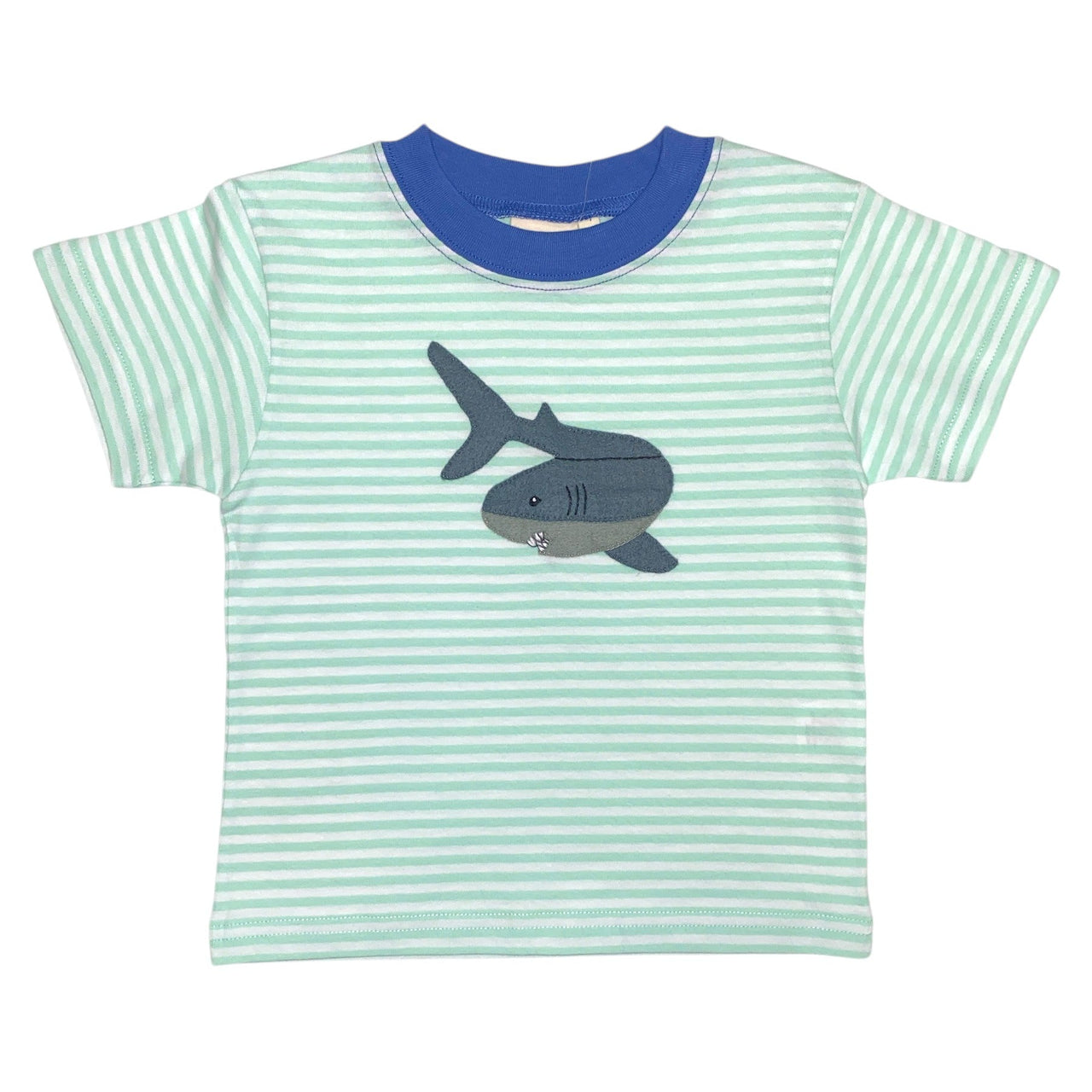 Luigi Shark Appl Lt Jade/White Stripe T-Shirt 5201