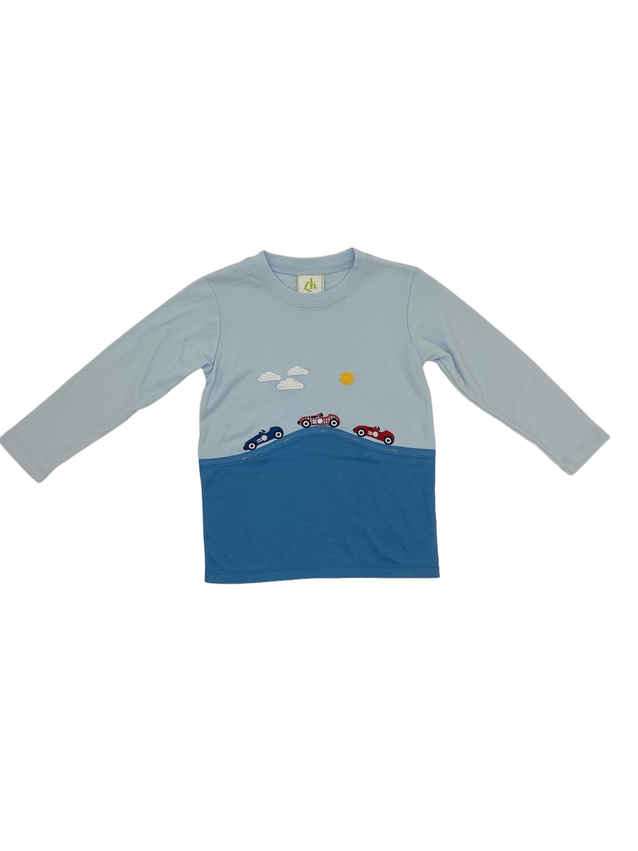 Zuccini Race Car Harry's Play Tee Light Blue Knit 5108