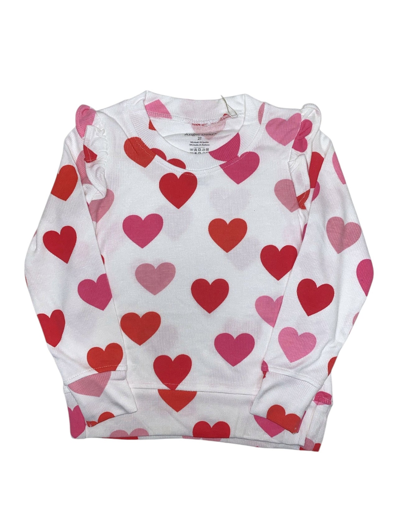 Angel Dear Big Hearts Ruffle Sweatshirt 5110